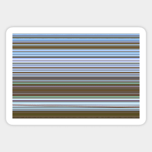 Blue & Brown Stripes Sticker